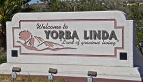 BCPSI Welcome to Yorba Linda Sign