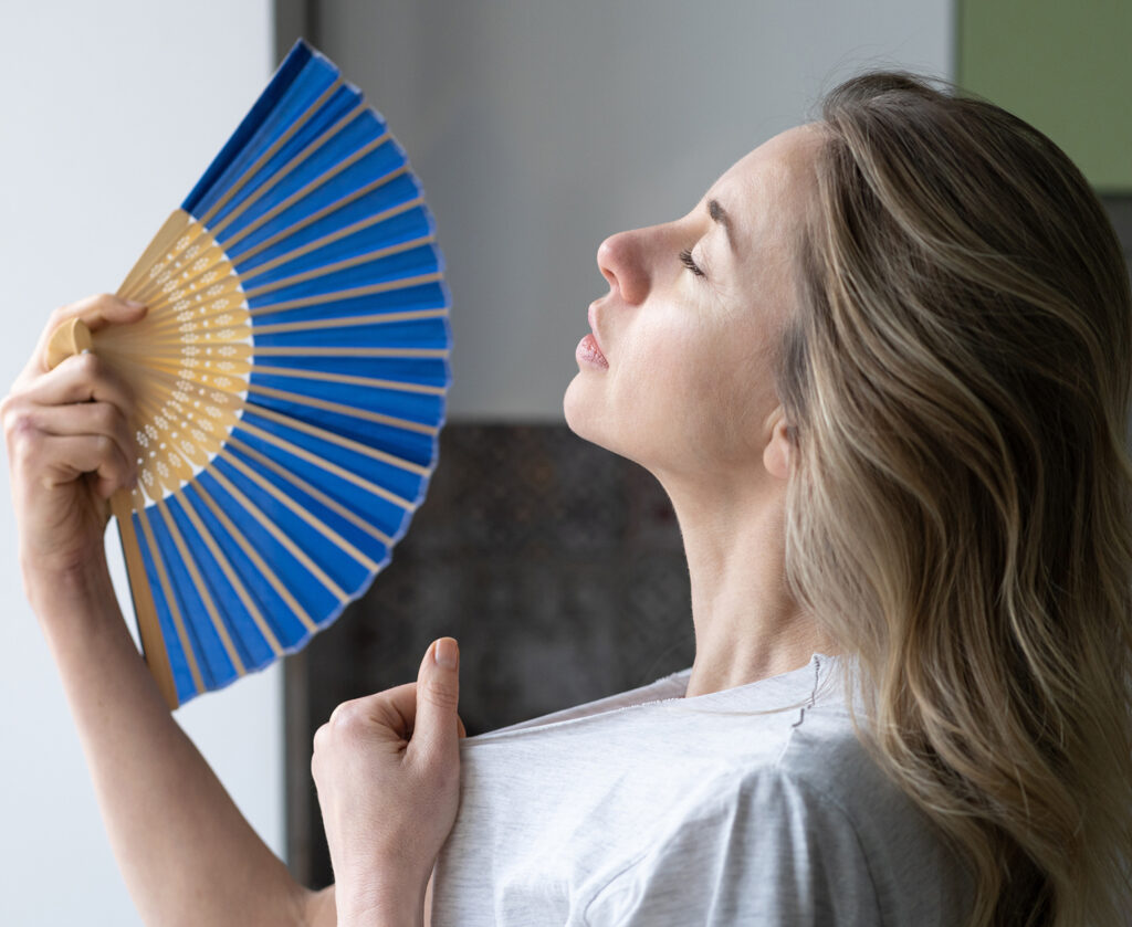 Woman trying to stay cool in her Orange County home