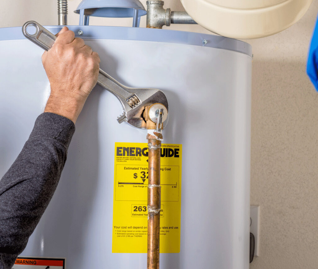 Flushing a water heater