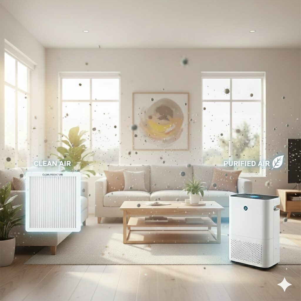 Air purifiers in an Orange County home